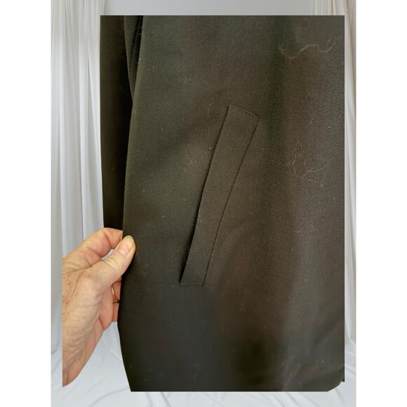 Valerie Stevens Pure Wool Black Long Blazer Coat– Women’s Size 4 - Picture 7 of 7